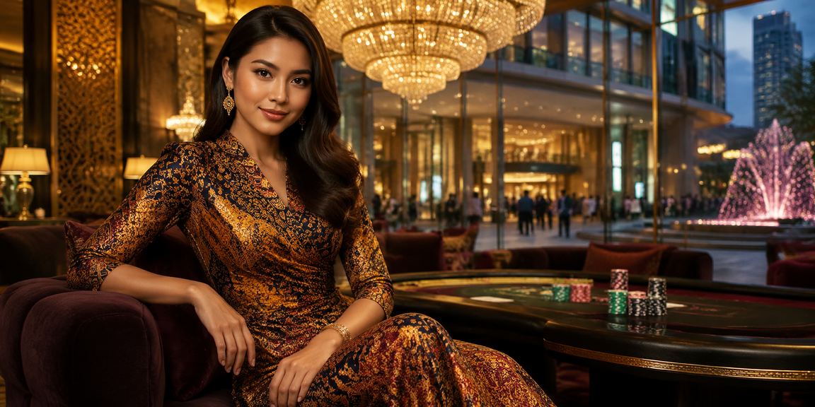 Meja kasino langsung dengan nuansa batik Melayu di v380