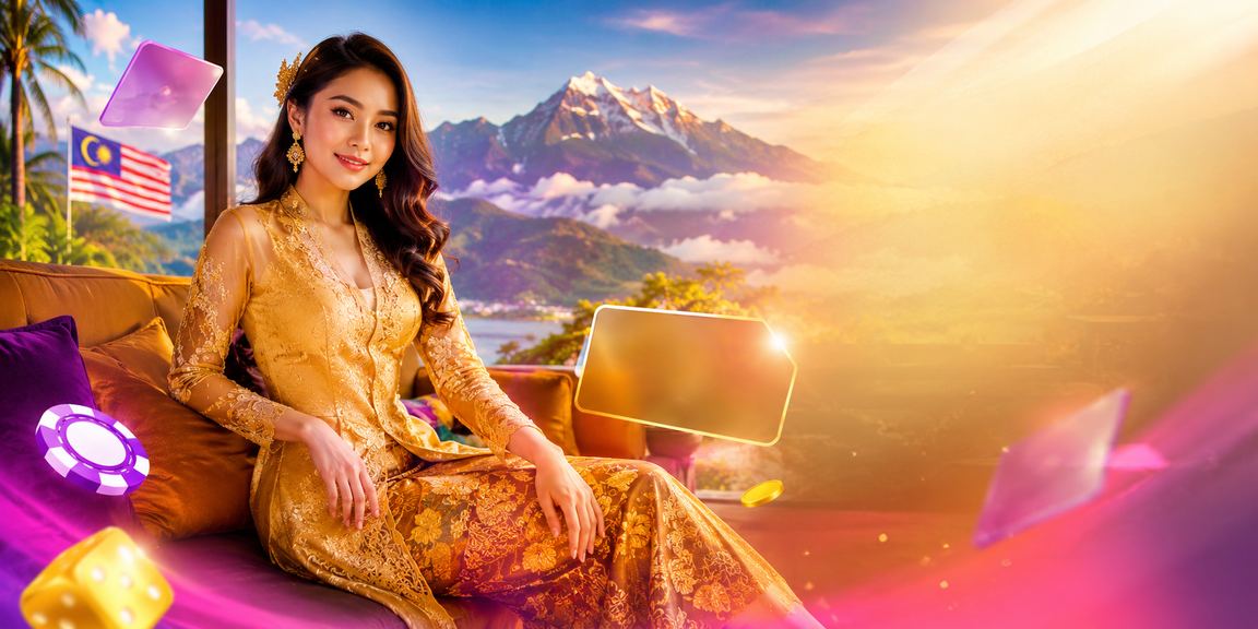 Wanita berbaju kebaya menikmati suasana kasino hiburan di Sabah